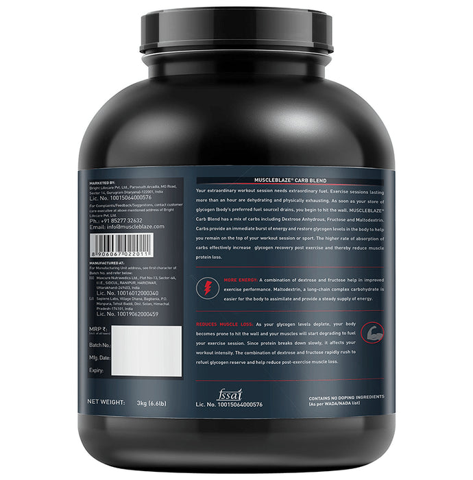 MuscleBlaze Carb Blend Unflavoured