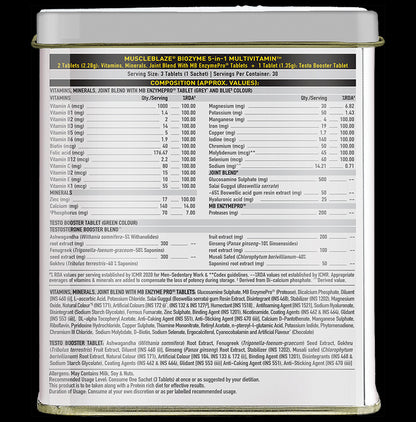 MuscleBlaze Combo Pack of Biozyme Daily Multivitamin 90 Tablet & Fish Oil 1000mg 30 Soft Gelatin Capsule