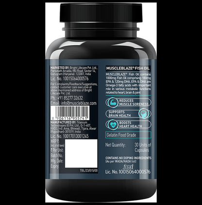 MuscleBlaze Combo Pack of Biozyme Daily Multivitamin 90 Tablet & Fish Oil 1000mg 30 Soft Gelatin Capsule