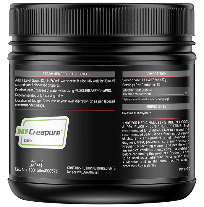 MuscleBlaze Creapro Creatine | With Creapure for Lean Muscles, Energy & Strength |