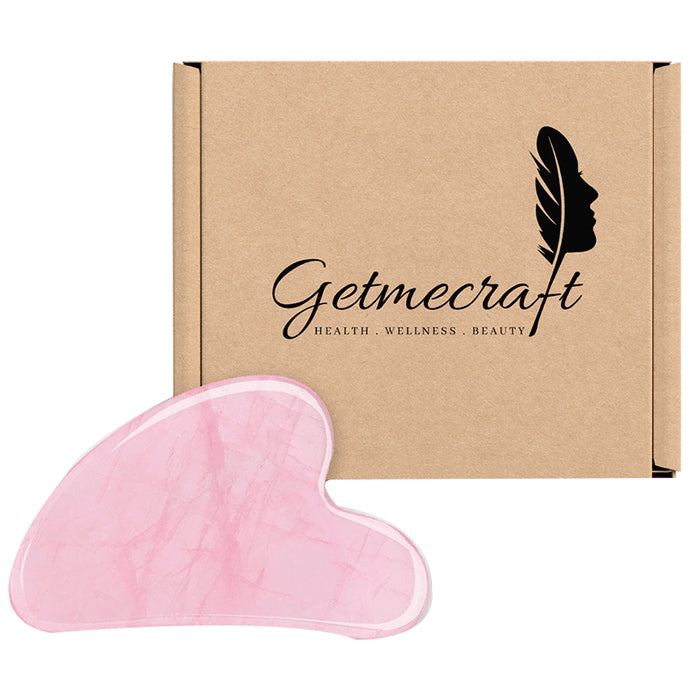 Get Me Craft Rose Quartz Gua Sha Facial Masage Tool - Classic Derma