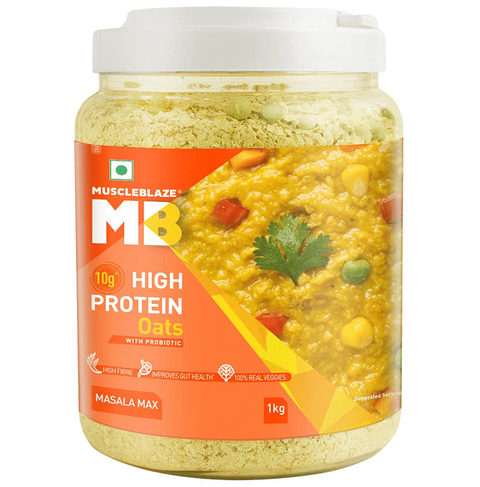 MuscleBlaze High Protein Oats Masala Max - Classic Derma