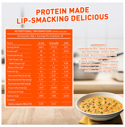 MuscleBlaze High Protein Oats Masala Max