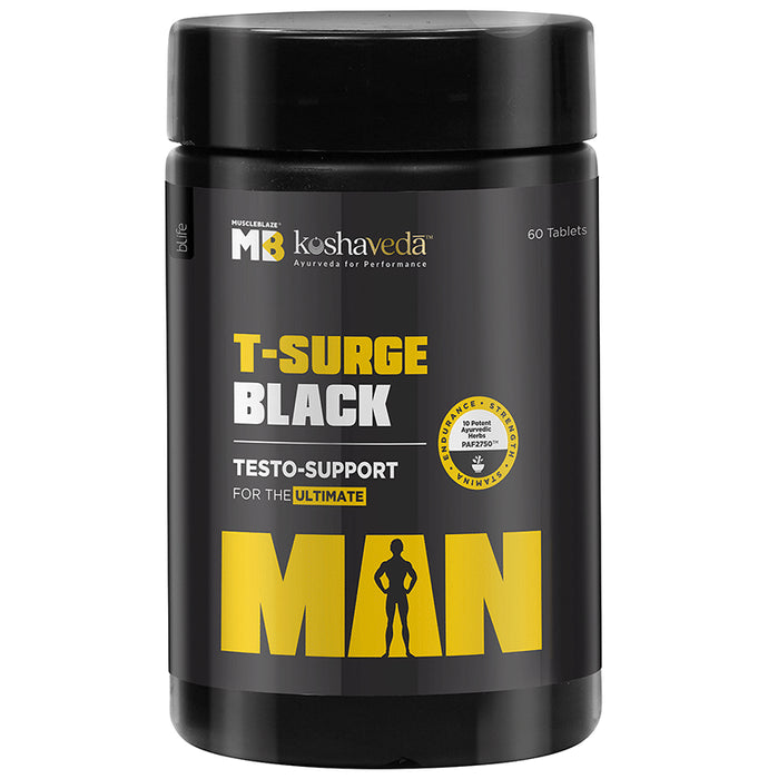 Muscleblaze Koshaveda T-Surge Black, Testosterone Booster for Men Tablet - Classic Derma