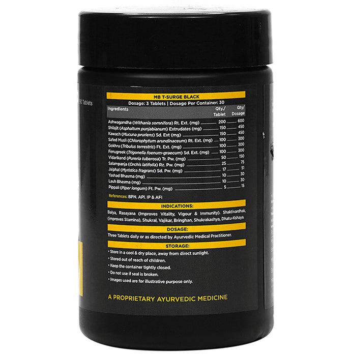 Muscleblaze Koshaveda T-Surge Black, Testosterone Booster for Men Tablet
