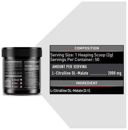 MuscleBlaze L-Citrulline-DL-Malate | Powder for Endurance & Muscular Pump