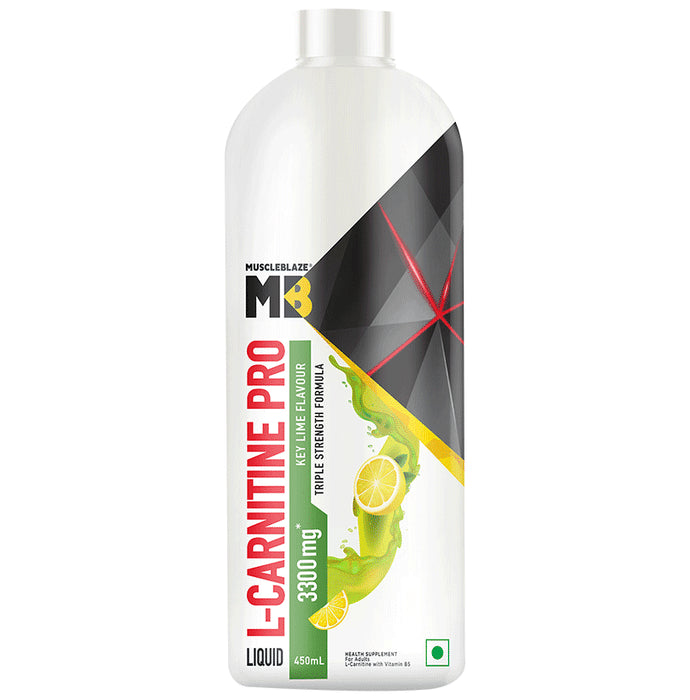 MuscleBlaze Liquid L-Carnitine Pro | For Energy, Fat Metabolism & Performance | Flavour Lemon Lime - Classic Derma
