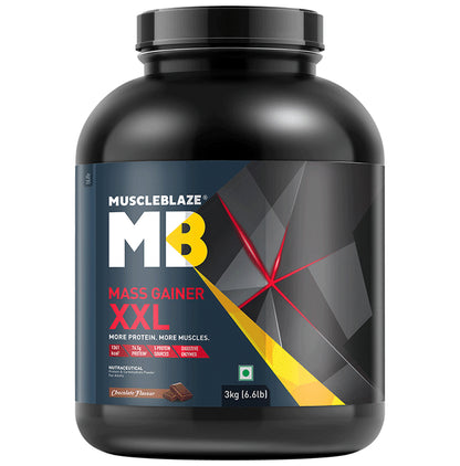MuscleBlaze Mass Gainer XXL | With Digestive Enzymes | For Muscle Mass | Chocolate Flavour | Nutrition Booster - Classic Derma