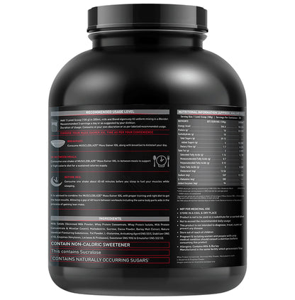 MuscleBlaze Mass Gainer XXL | With Digestive Enzymes | For Muscle Mass | Chocolate Flavour | Nutrition Booster