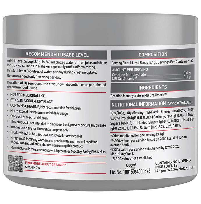 MuscleBlaze MB Creatine Monohydrate | For Muscle Strength, Lean Body Mass & Energy