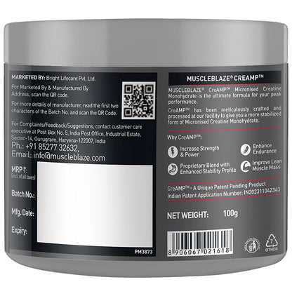 MuscleBlaze MB Creatine Monohydrate | For Muscle Strength, Lean Body Mass & Energy