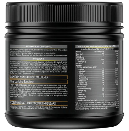 MuscleBlaze MB EAA 6000 with 800 mg Hydration Blend & 5 mg Bioperine Powder Jamaican Strawberry