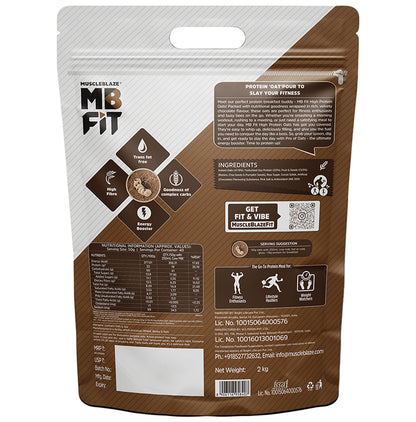 MuscleBlaze MB Fit 22g High Protein Oats | Flavour Dark Chocolate