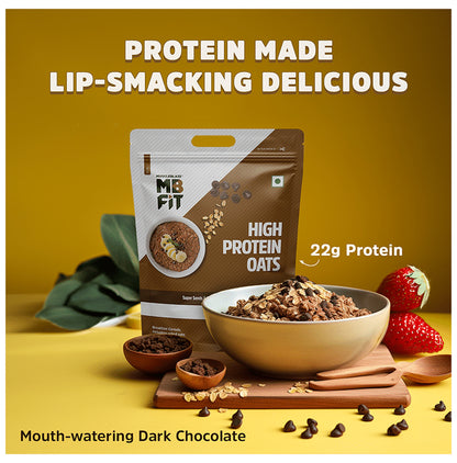 MuscleBlaze MB Fit 22g High Protein Oats | Flavour Dark Chocolate