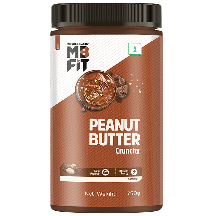 MuscleBlaze MB Fit Chocolate Peanut with High Protein & Fibre | Butter Crunchy - Classic Derma