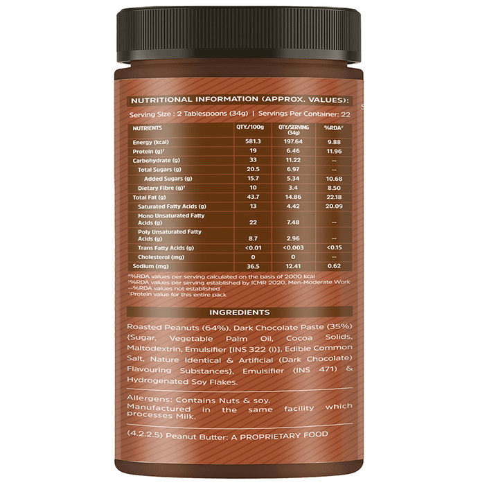 MuscleBlaze MB Fit Chocolate Peanut with High Protein & Fibre | Butter Crunchy