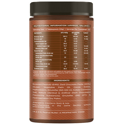 MuscleBlaze MB Fit Chocolate Peanut with High Protein & Fibre | Butter Crunchy