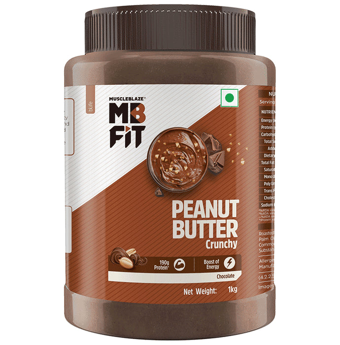 MuscleBlaze MB Fit Chocolate Peanut with High Protein & Fibre | Butter Crunchy - Classic Derma