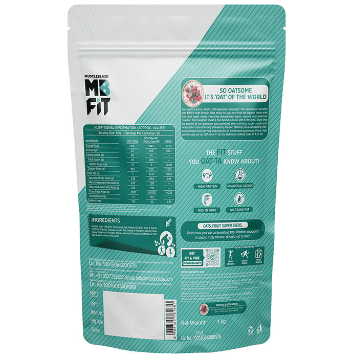 MuscleBlaze MB Fit High Protein Oats for Weight Management Fruits & Super Seeds