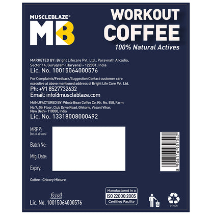 MuscleBlaze MB Workout Coffee Sachet (3.3gm Each)