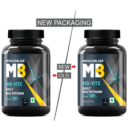 MuscleBlaze MB-Vite Multivitamin | With Amino Acids, Pre & Probiotic Blend | For Energy, Gut Health & Immunity | Tablet
