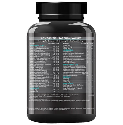 MuscleBlaze MB-Vite Multivitamin | With Amino Acids, Pre & Probiotic Blend | For Energy, Gut Health & Immunity | Tablet