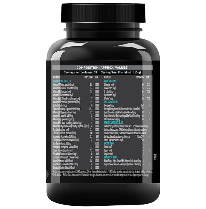 MuscleBlaze MB-Vite Multivitamin | With Amino Acids, Pre & Probiotic Blend | For Energy, Gut Health & Immunity | Tablet