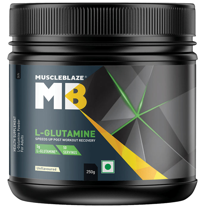 MuscleBlaze Micronized L-Glutamine | For Muscle Growth, Recovery & Immunity | Powder Unflavoured - Classic Derma