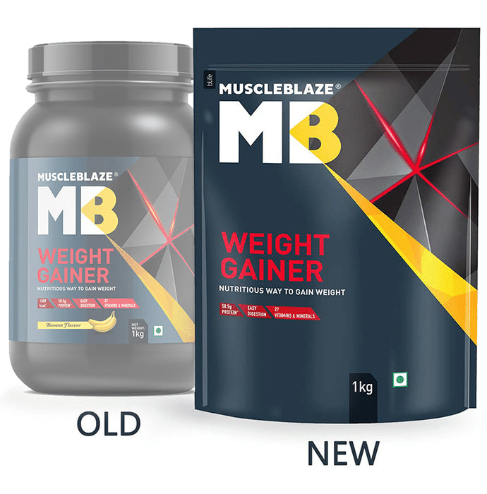 MuscleBlaze Weight Gainer | With Added Digezyme for Muscle Mass | Flavour Banana