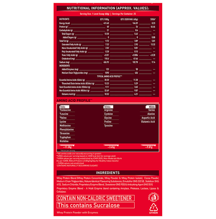 MuscleBlaze Whey Energy | With Digezyme & Multivitamins Blend | For Immunity | Powder