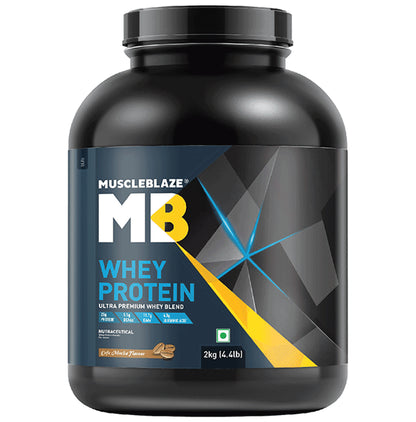 MuscleBlaze Whey Isolate Protein Blend Powder | Added Digestive Enzymes & Glutamic Acid | For Muscle Gain | Supports Nutrition Cafe Mocha - Classic Derma