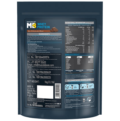 MuscleBlaze Whey Isolate Protein Blend Powder | Added Digestive Enzymes & Glutamic Acid | For Muscle Gain | Supports Nutrition Rich Milk Chocolate