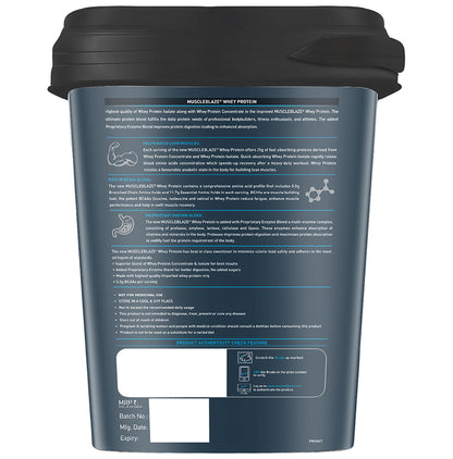 MuscleBlaze Whey Isolate Protein Blend Powder | Added Digestive Enzymes & Glutamic Acid | For Muscle Gain | Supports Nutrition Rich Milk Chocolate