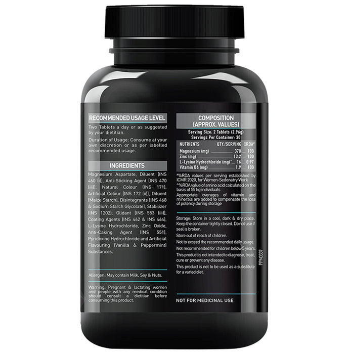 MuscleBlaze ZMA | With Magnesium, Zinc & Vitamin B6 | For Muscle Recovery | Tablet