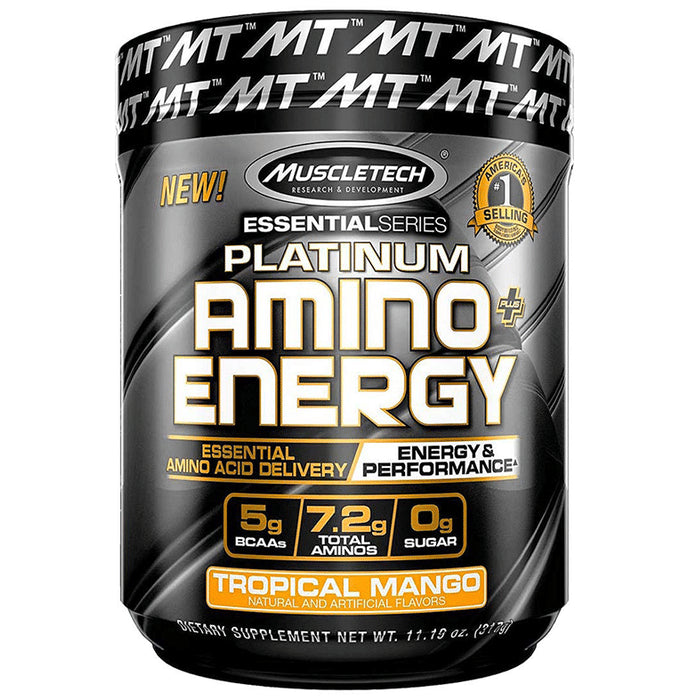 Muscletech Essential Series Platinum Amino+ Energy Tropical Mango - Classic Derma