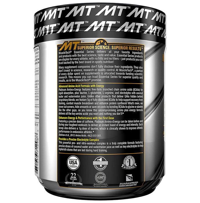Muscletech Essential Series Platinum Amino+ Energy Tropical Mango