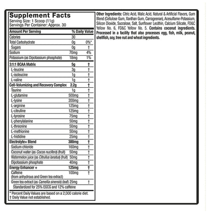 Muscletech Essential Series Platinum Amino+ Energy Tropical Mango
