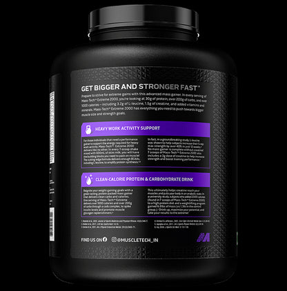 Muscletech Mass Tech Extreme 2000 Powder Triple Chocolate Brownie