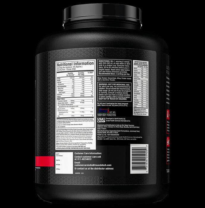 Muscletech Nitro Tech Ripped Powder Chocolate Fudge Brownie