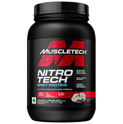 Muscletech Nitro Tech Whey Protein Powder Cookies & Cream - Classic Derma