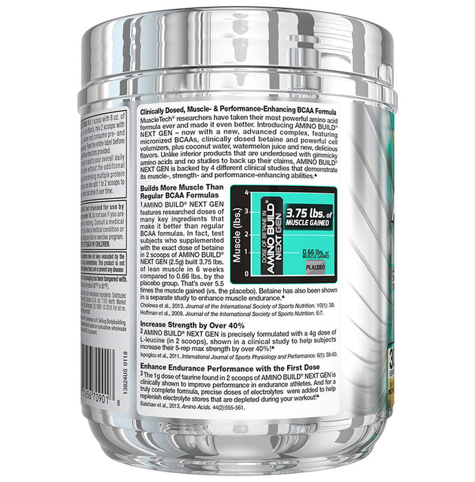 Muscletech Performance Series Amino Build Next Gen Clinically Dosed BCAA Formula Icy Rocket Freeze