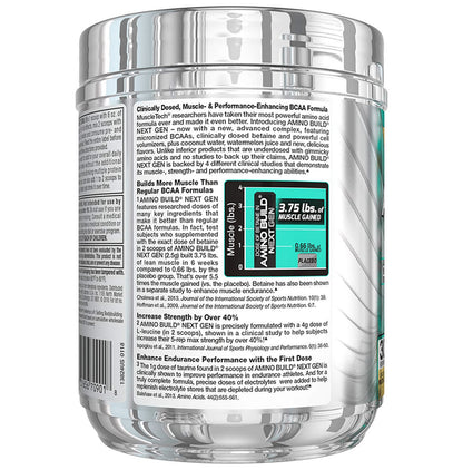 Muscletech Performance Series Amino Build Next Gen Clinically Dosed BCAA Formula Icy Rocket Freeze