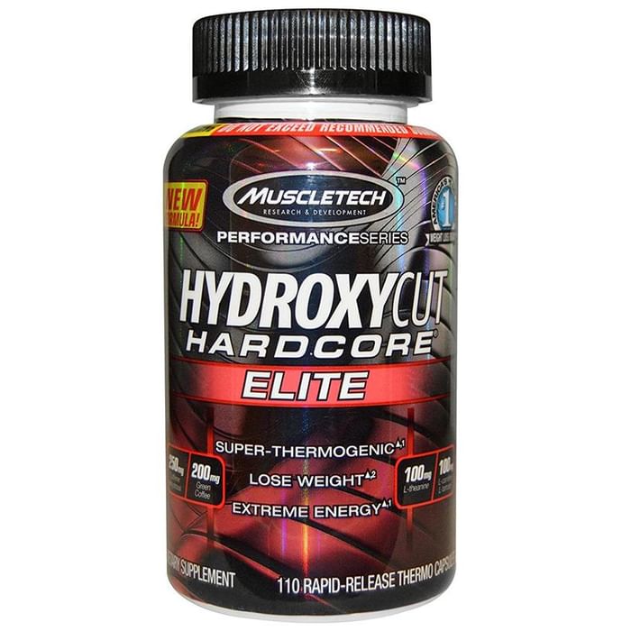 Muscletech Performance Series Hydroxycut Hardcore Elite Rapid-Release Thermo Capsule (with 250mg Caffeine) - Classic Derma