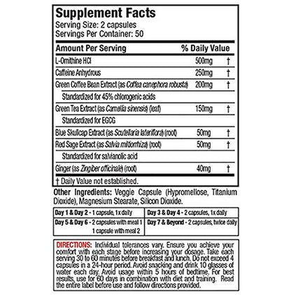 Muscletech Performance Series Hydroxycut Hardcore Next Gen Capsule