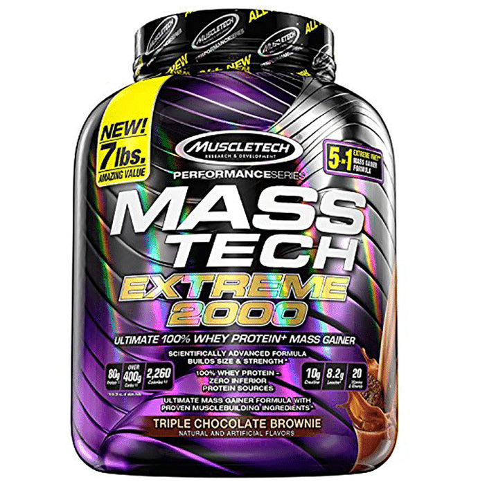 Muscletech Performance Series Mass Tech Extreme 2000 Triple Chocolate Brownie - Classic Derma