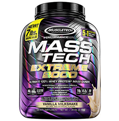 Muscletech Performance Series Mass Tech Extreme 2000 Vanilla Milkshake - Classic Derma