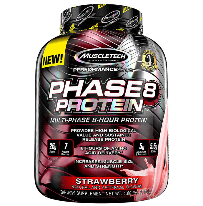 Muscletech Performance Series Phase 8 Protein Powder Strawberry - Classic Derma