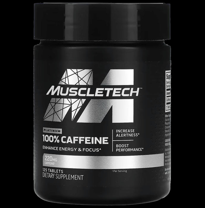 Muscletech Platinum 100% Caffeine 220mg Tablet - Classic Derma