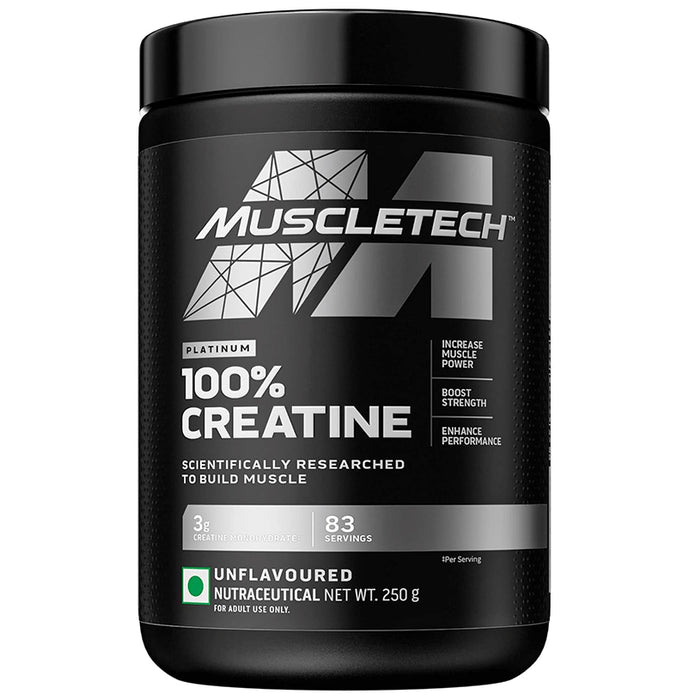 Muscletech Platinum 100% Creatine for Muscle Building, Strength, & Performance | Unflavored - Classic Derma