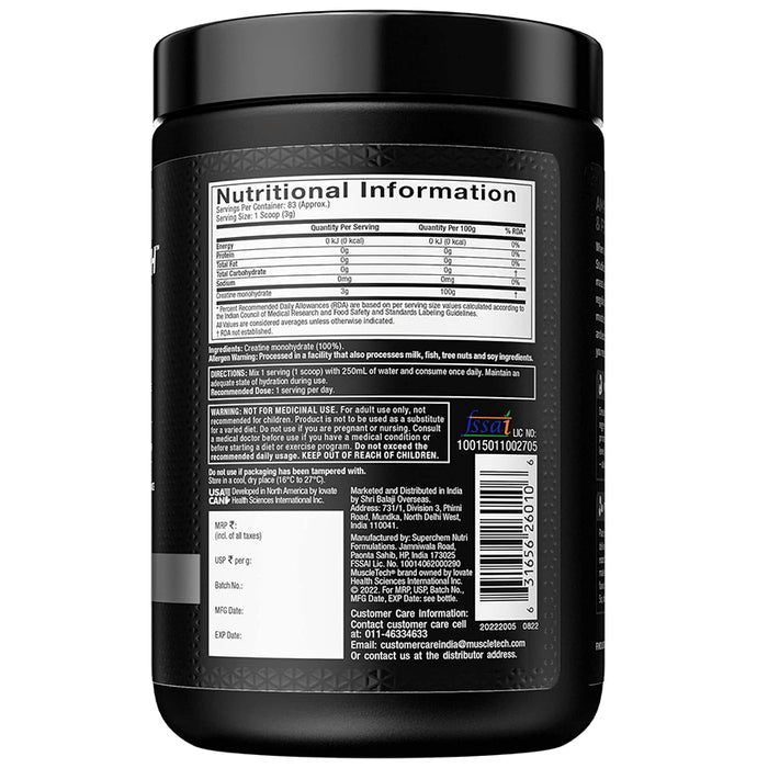 Muscletech Platinum 100% Creatine for Muscle Building, Strength, & Performance | Unflavored